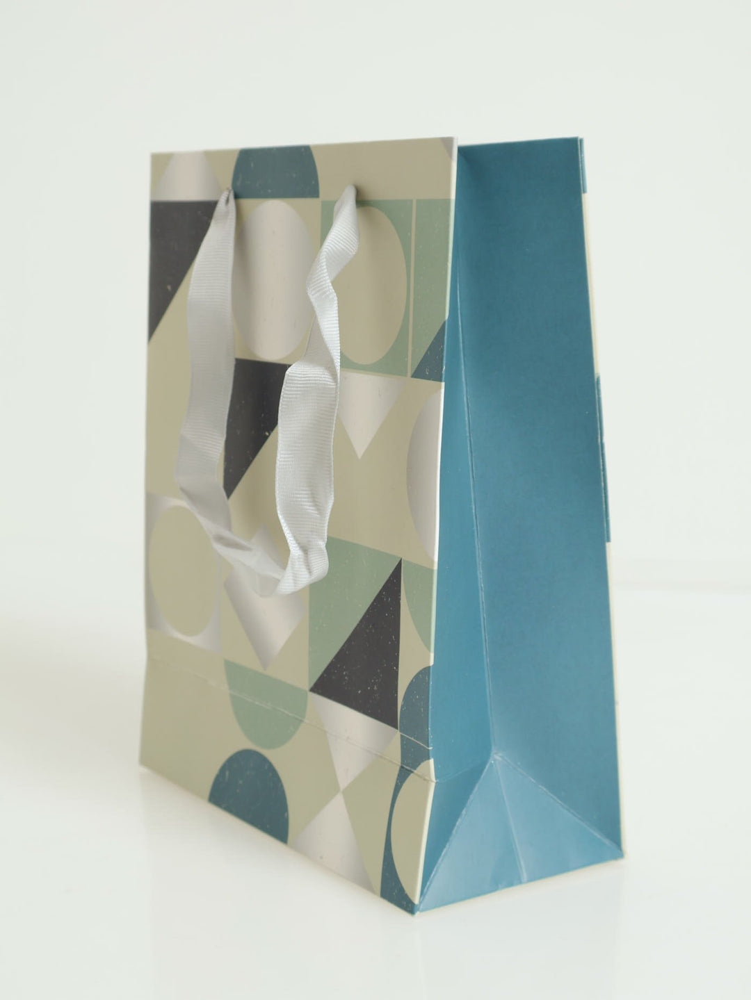 Geo Foil Print Gift Bag - Teal