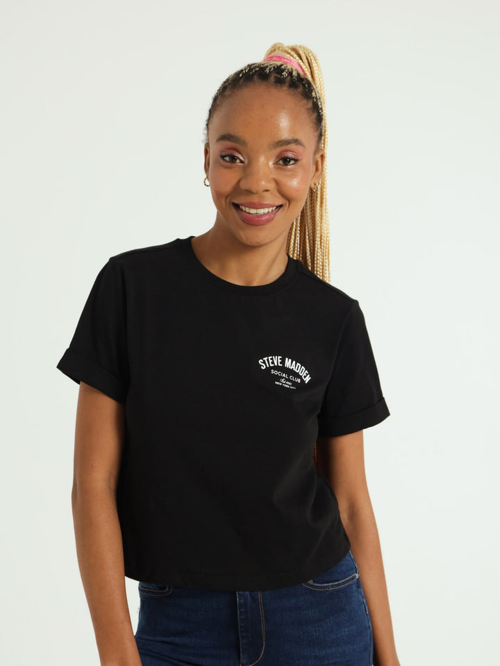 Pamala Basic Logo Tee - Black