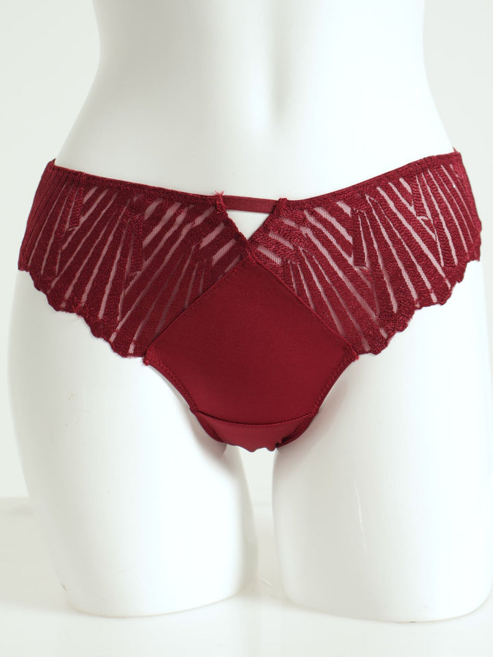 Lace Brazilian Panty - Red