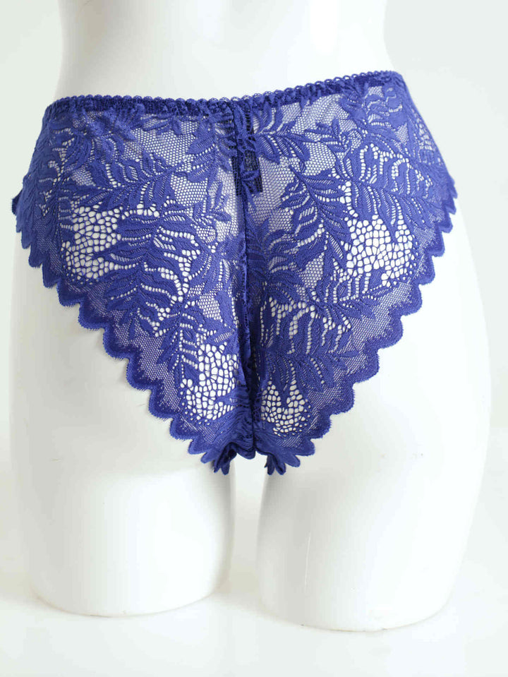 Full Lace Hi-Cut Panty - Blue