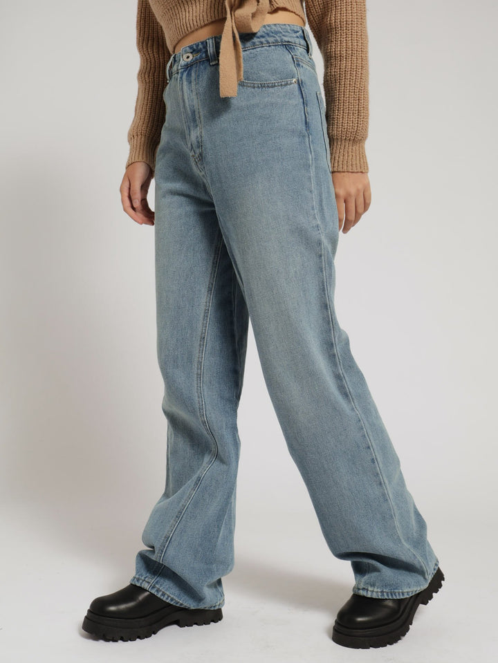 Seam 90's Denim Jean - Light Stonewash