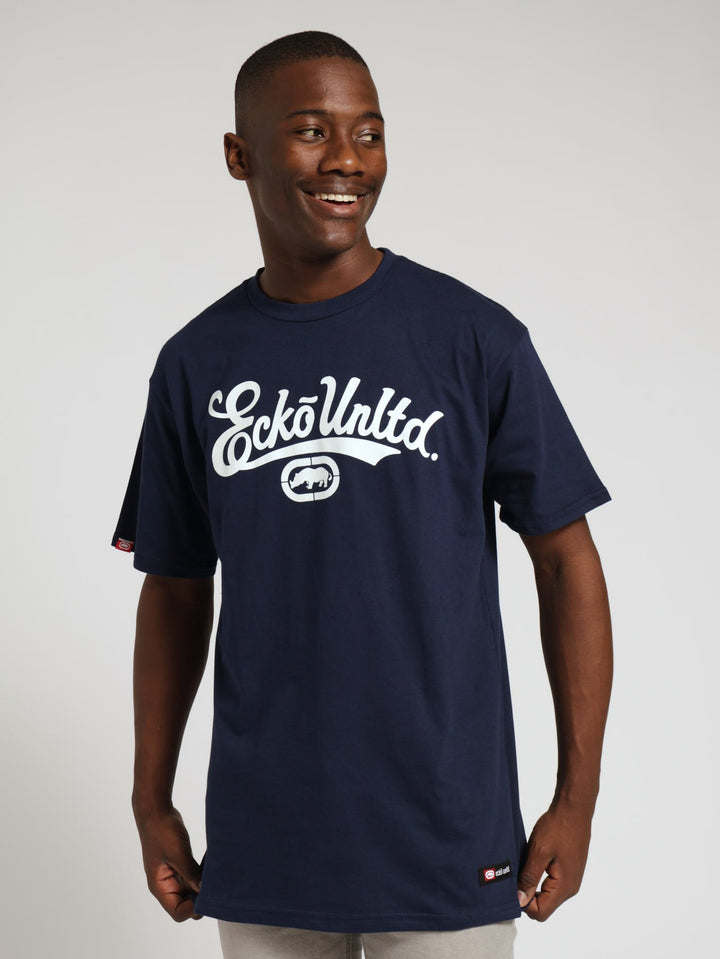 Script Logo Tee - Navy