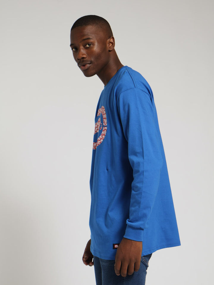 Long Sleeve Logo Tee - Cobalt