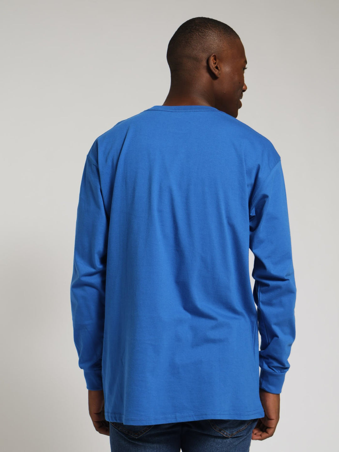 Long Sleeve Logo Tee - Cobalt