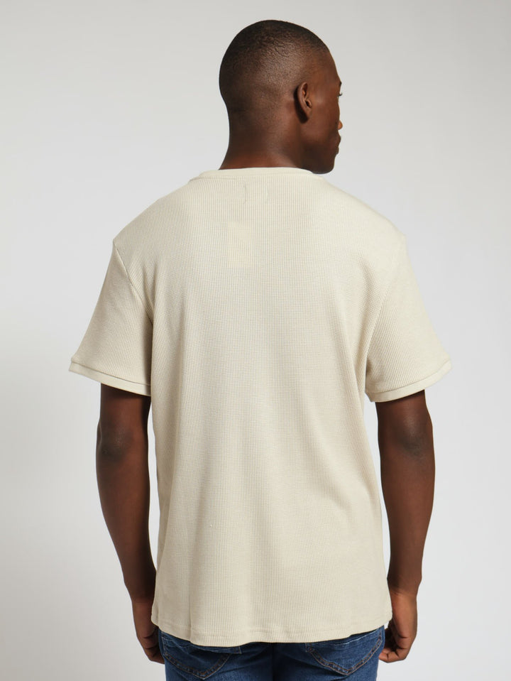 Waffle Crew Tee - Light Stone