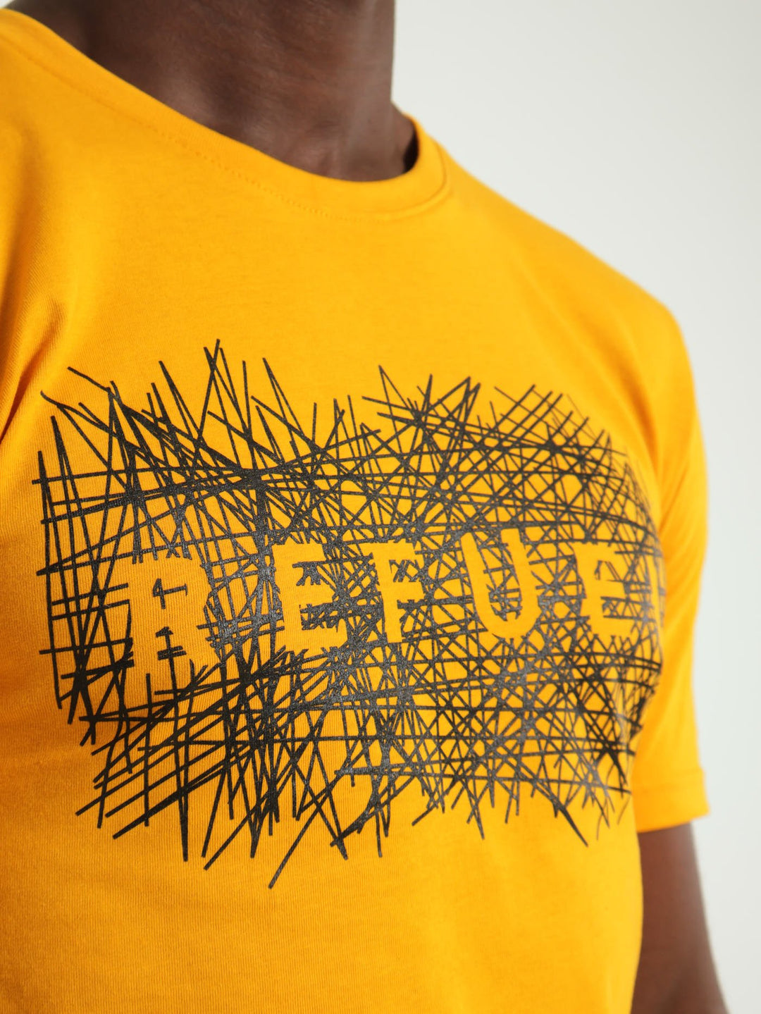 Drawing Printed Tees - Mustard