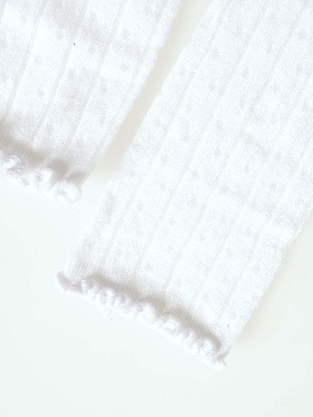 Single Pattern Anklet Socks - White
