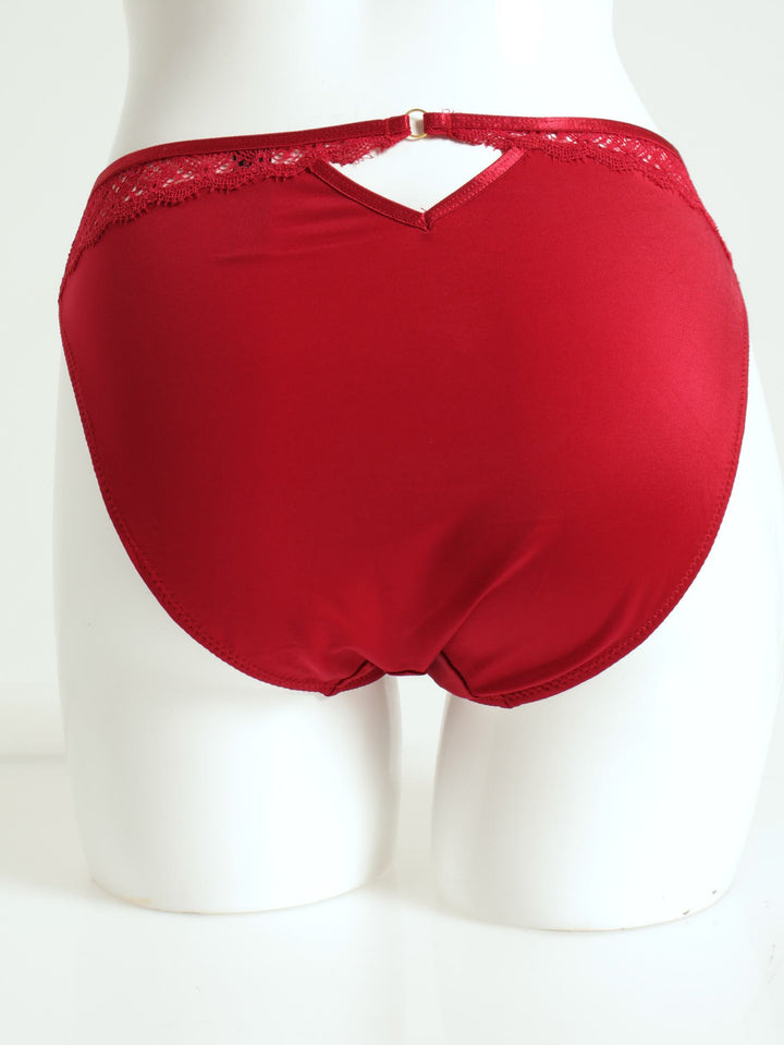 Satin Bikini Panty - Red