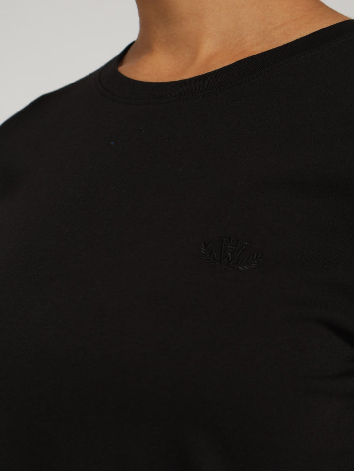 Core Embroidered Tee - Black