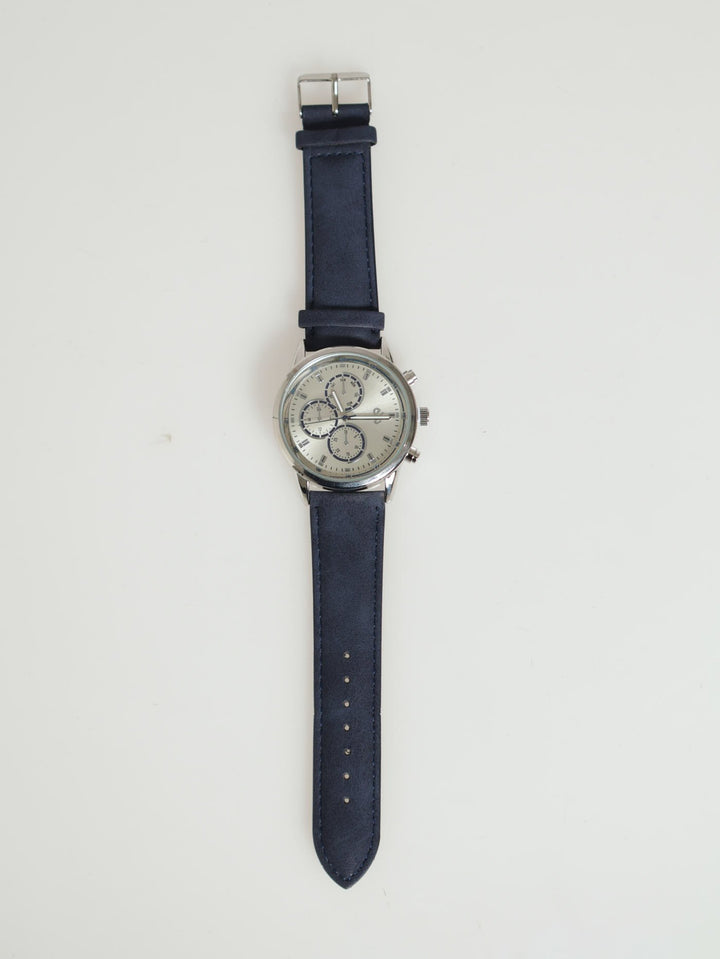 Tri Subdial Pu Watch - Blue