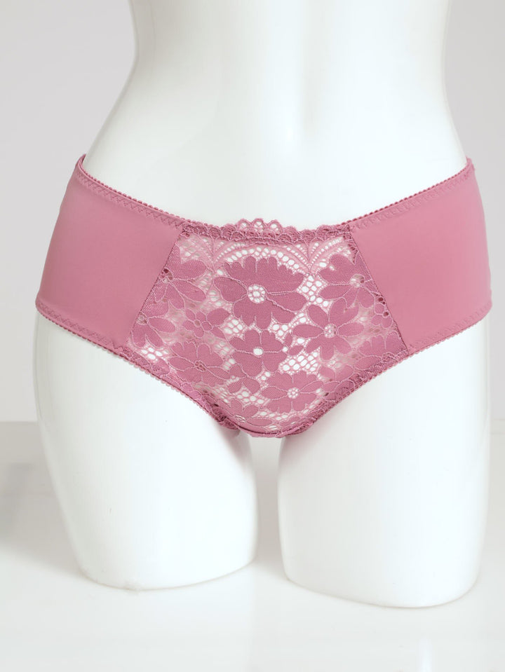 Lace Floral Boyleg Panty - Light Purple