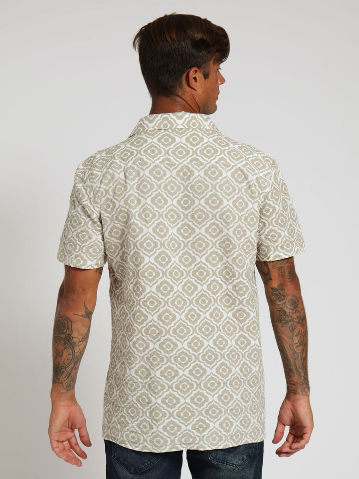 Slub Seersucker Shirt - Stone