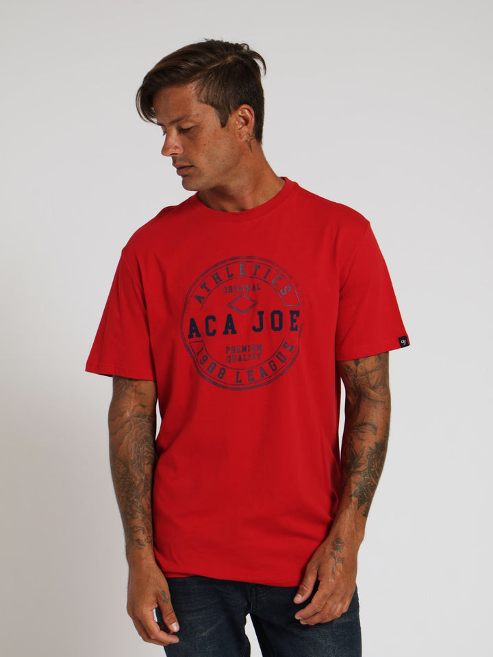 Circle Print Tee - Red