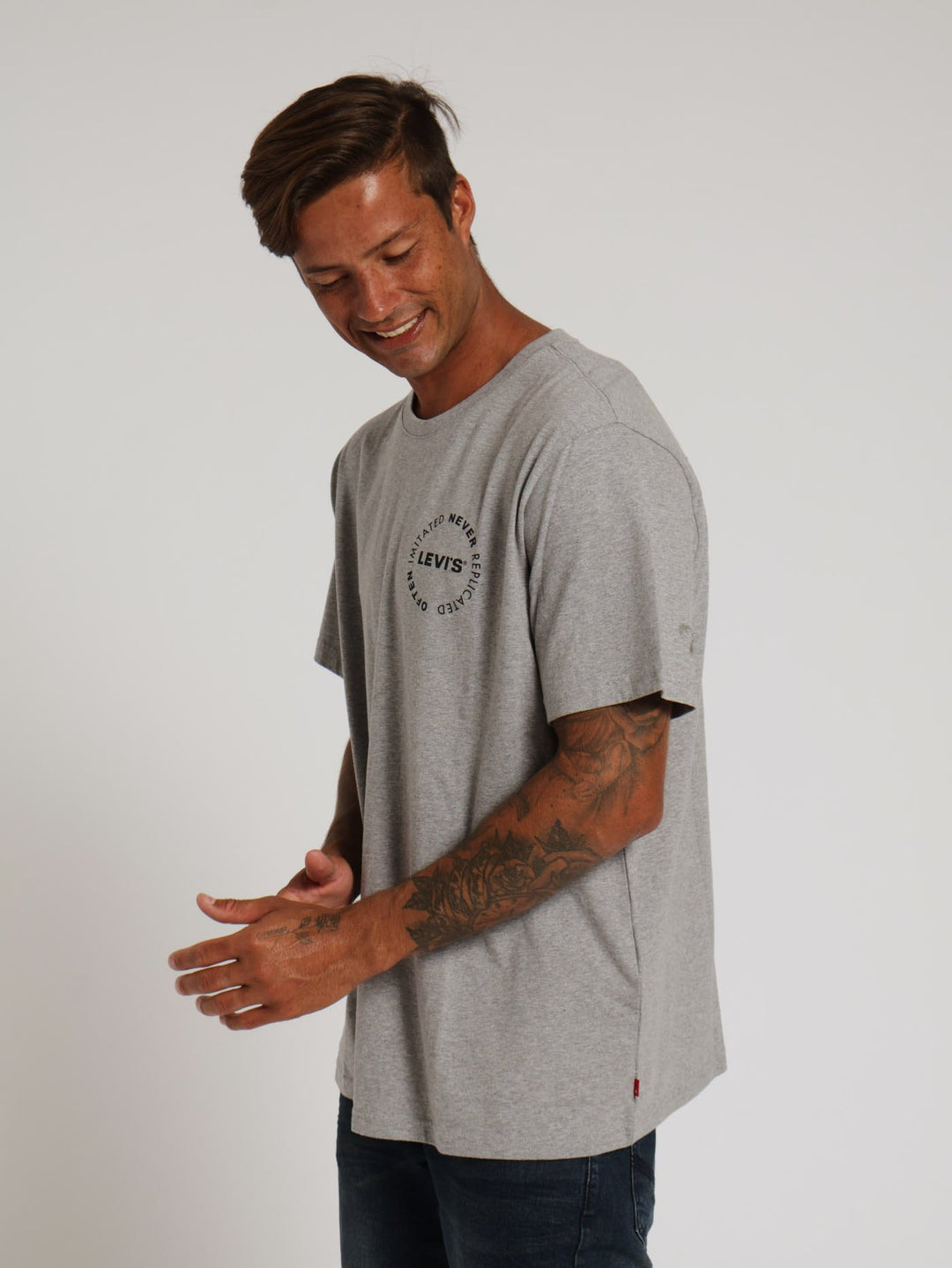 Relaxed Fit Tee - Grey