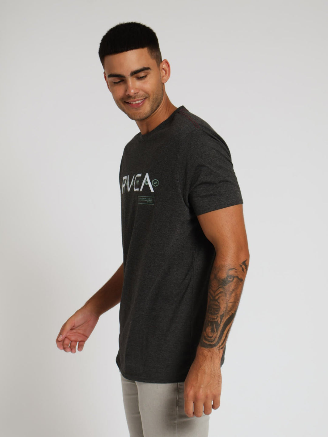 Big All Brand Tee - Charcoal Melange