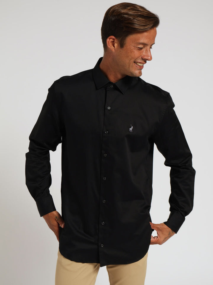Custom Fit Greig Shirt - Black