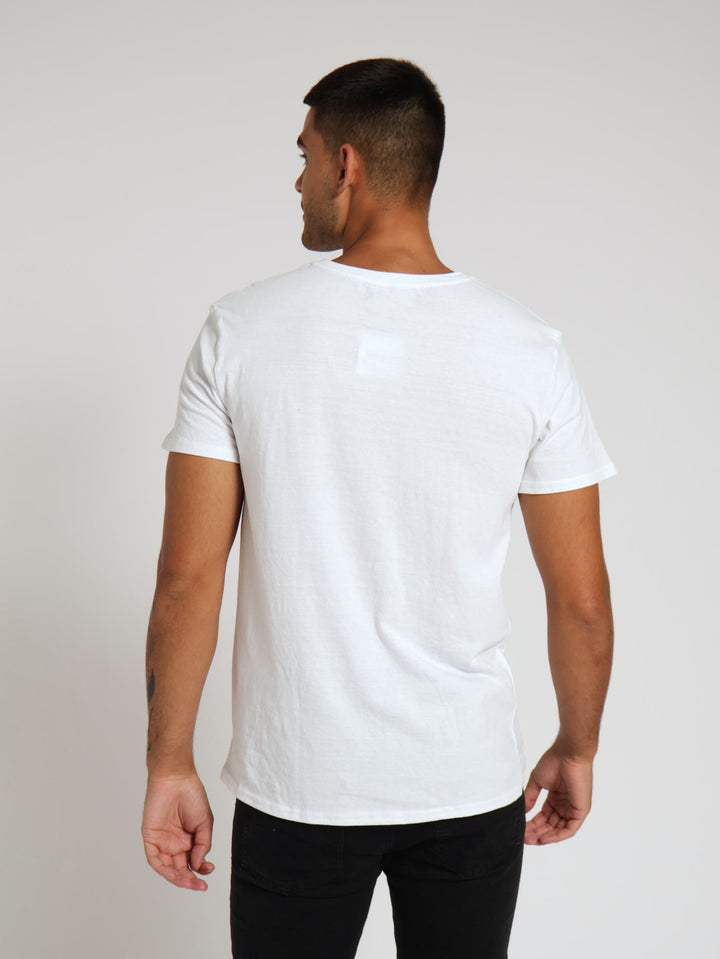 Basic Print Tee - White