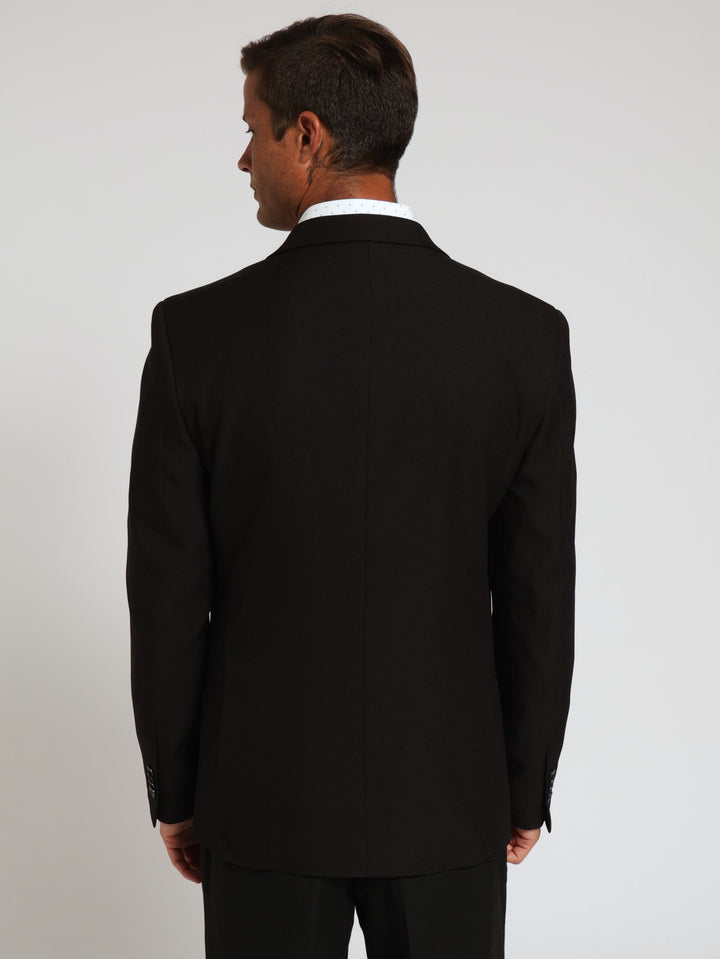 Double Breasted Suit Jacket - Black