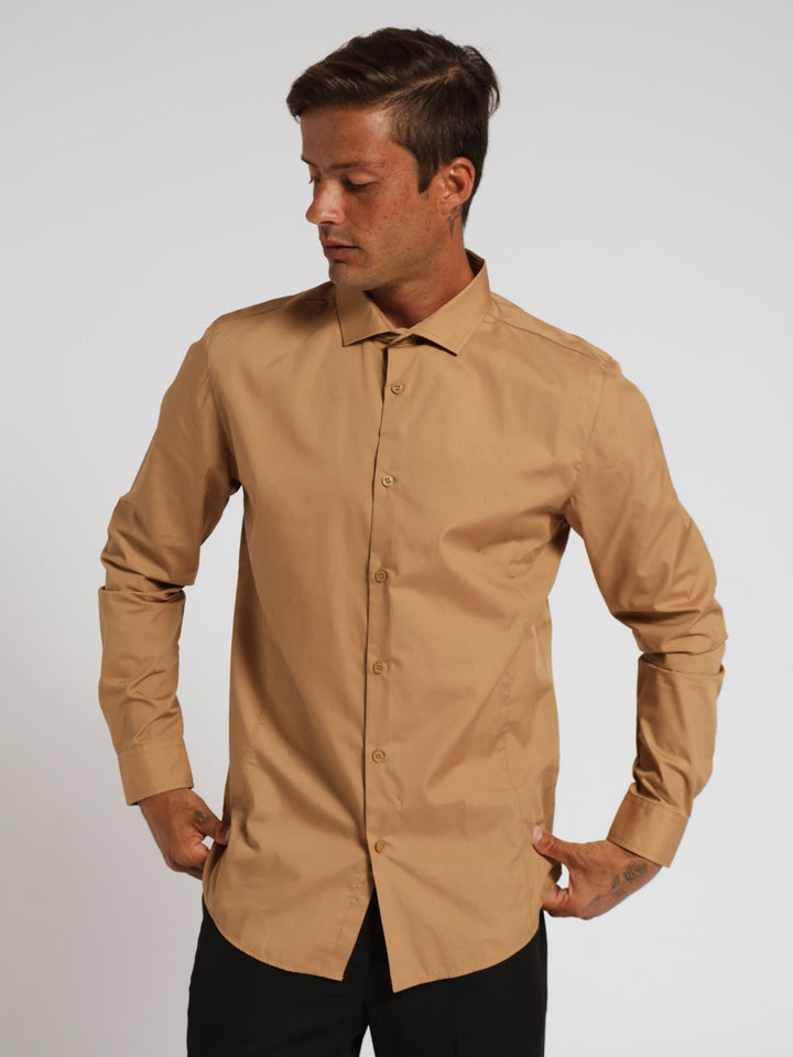 Easy Care Shirt - Brown