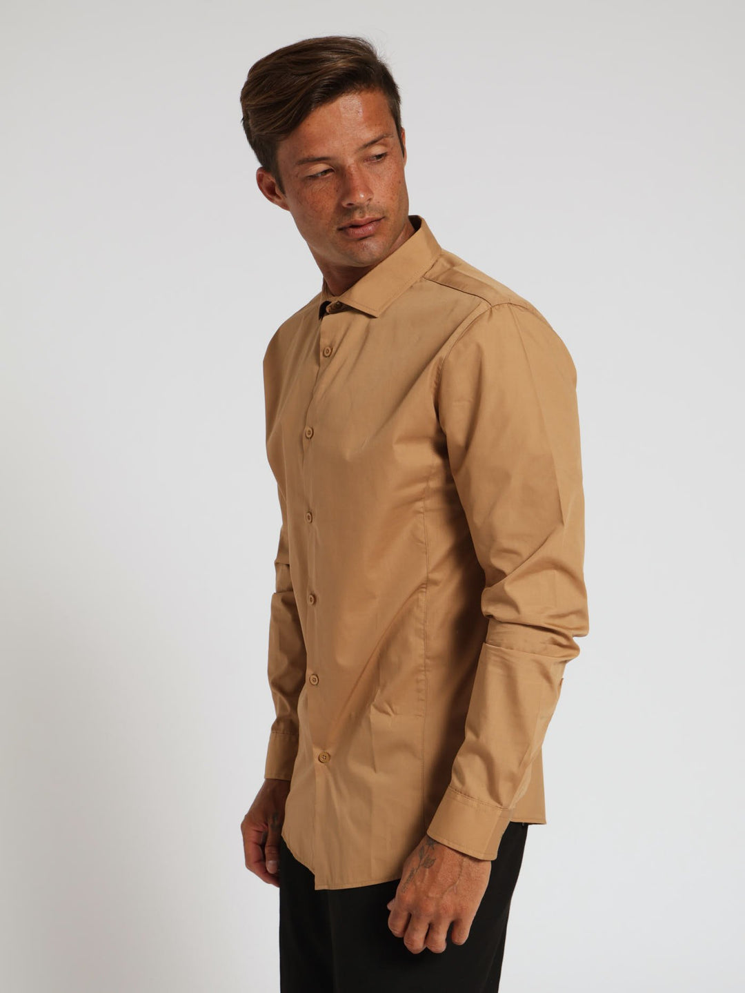 Easy Care Shirt - Brown