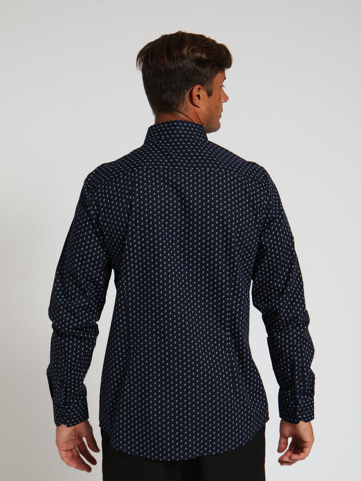 Premium Duo Geo Shirt - Navy