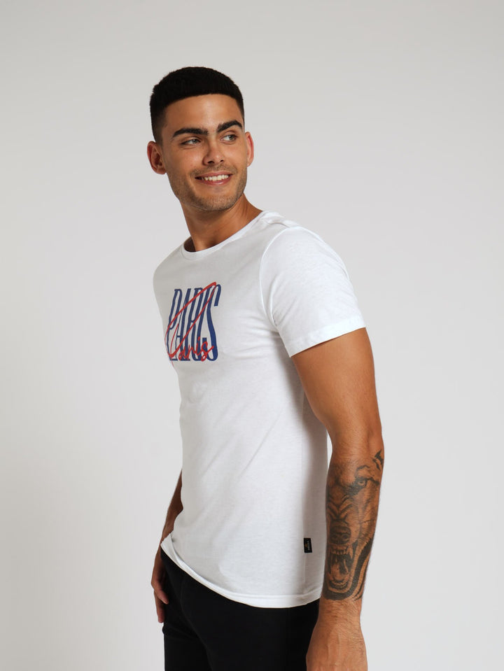 Basic Print Tee - White