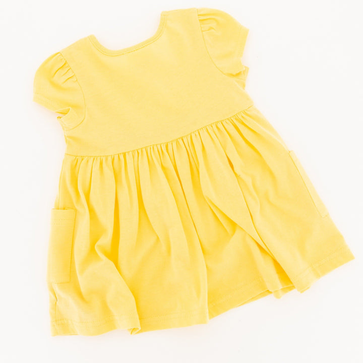 Baby Girls Tweety Knit Dress-Light Yellow