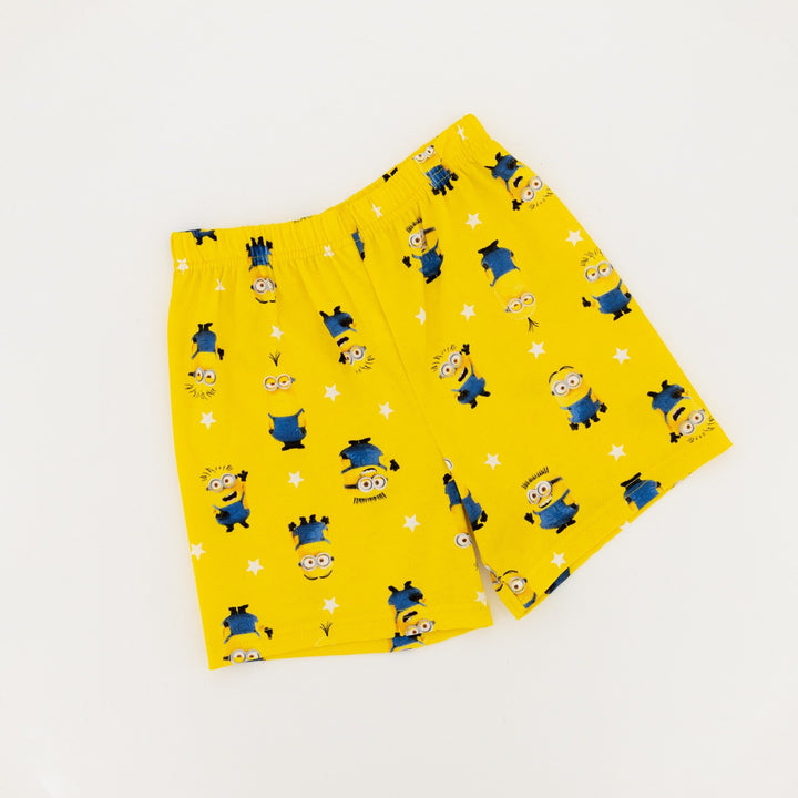 Boy's Short Sleeve Minions Sleep Set-Blue