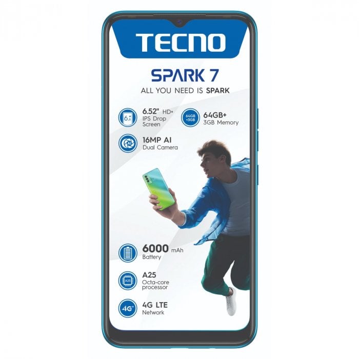 Spark 7 Dual Sim Cellphone - Blue