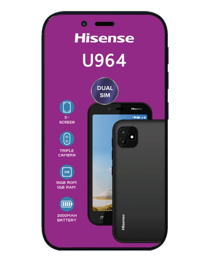 Hisense U964 16GB Dual Sim Black Cellphone