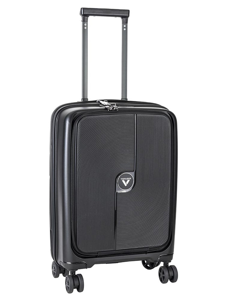 Zen 55cm Carry-On 4 Wheel Trolley Case - Black