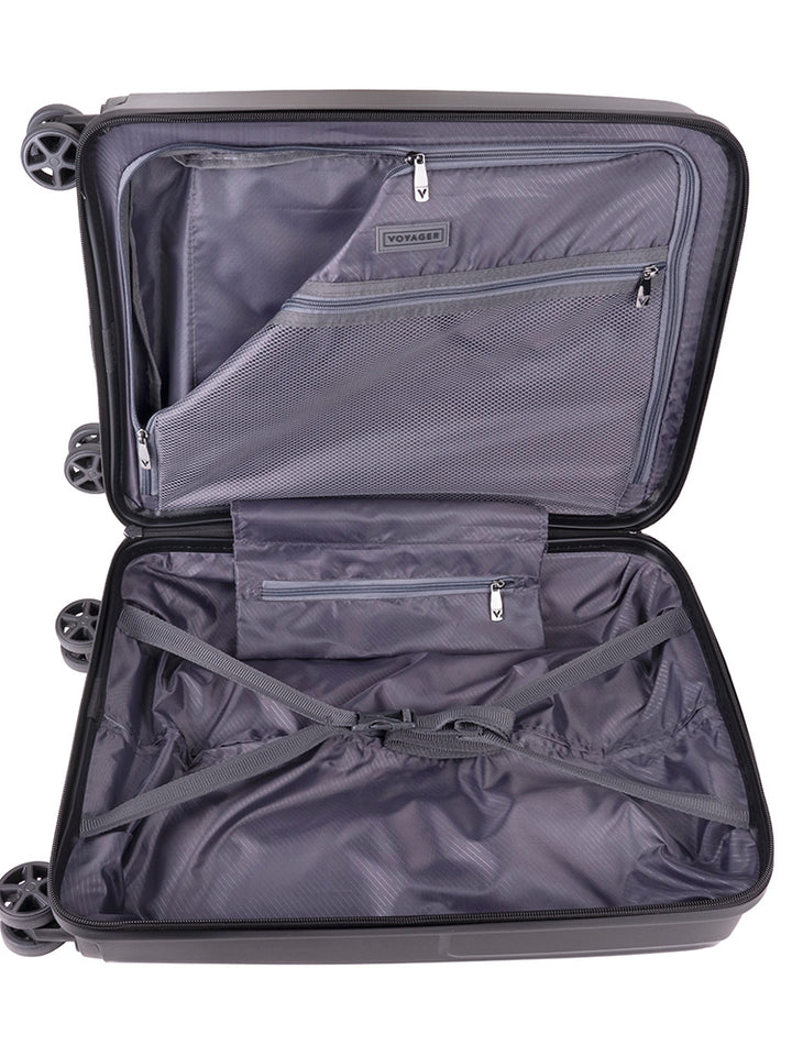 Zen 55cm Carry-On 4 Wheel Trolley Case - Black