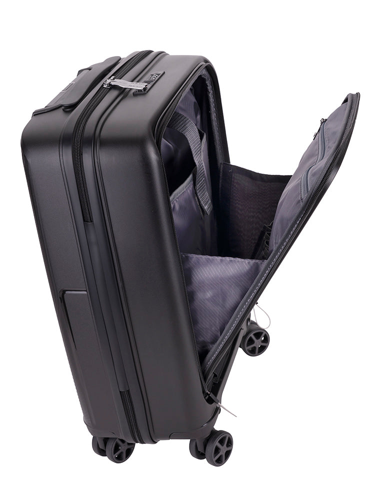 Zen 55cm Carry-On 4 Wheel Trolley Case - Black