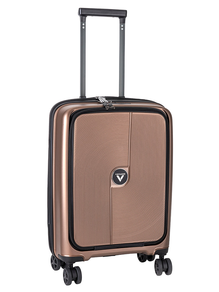 Zen 55cm Carry-On 4 Wheel Trolley Case - Brown