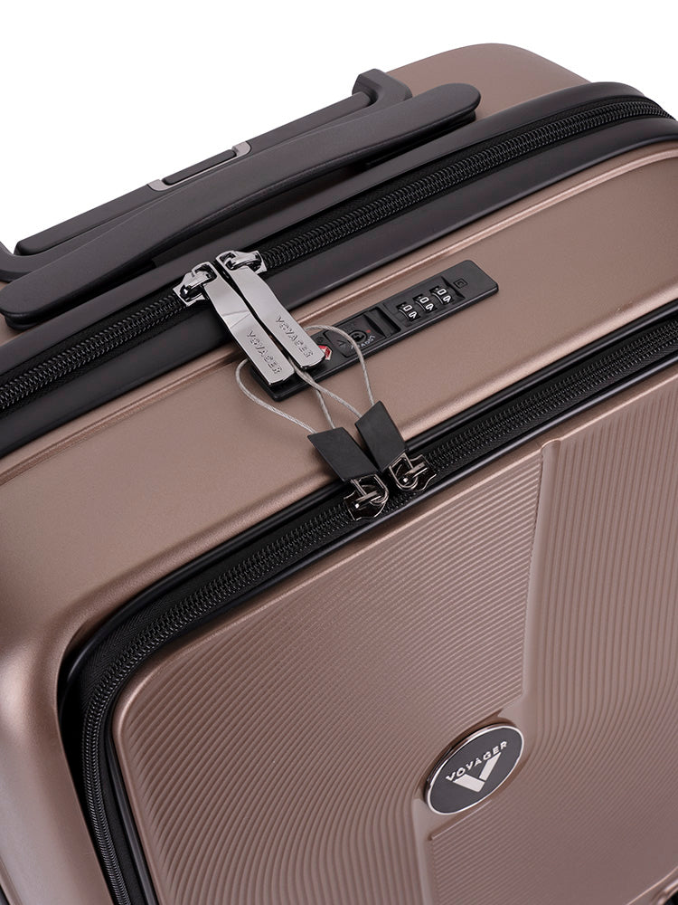 Zen 55cm Carry-On 4 Wheel Trolley Case - Brown