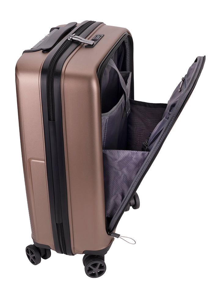 Zen 55cm Carry-On 4 Wheel Trolley Case - Brown