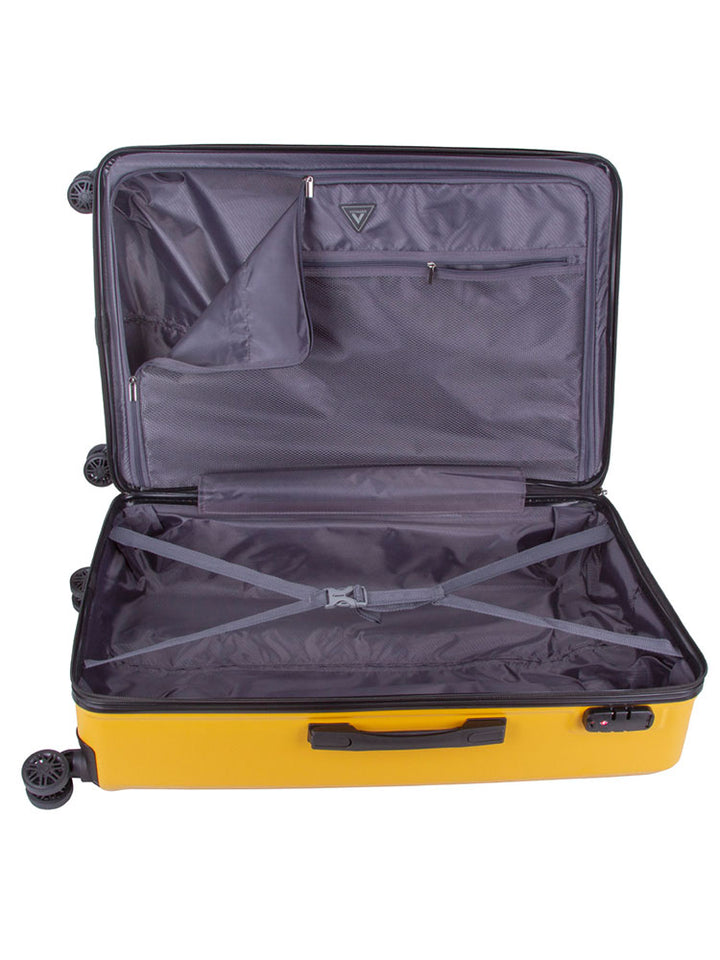 Mahe 4 Wheel Trolley Case Luggage - Yellow