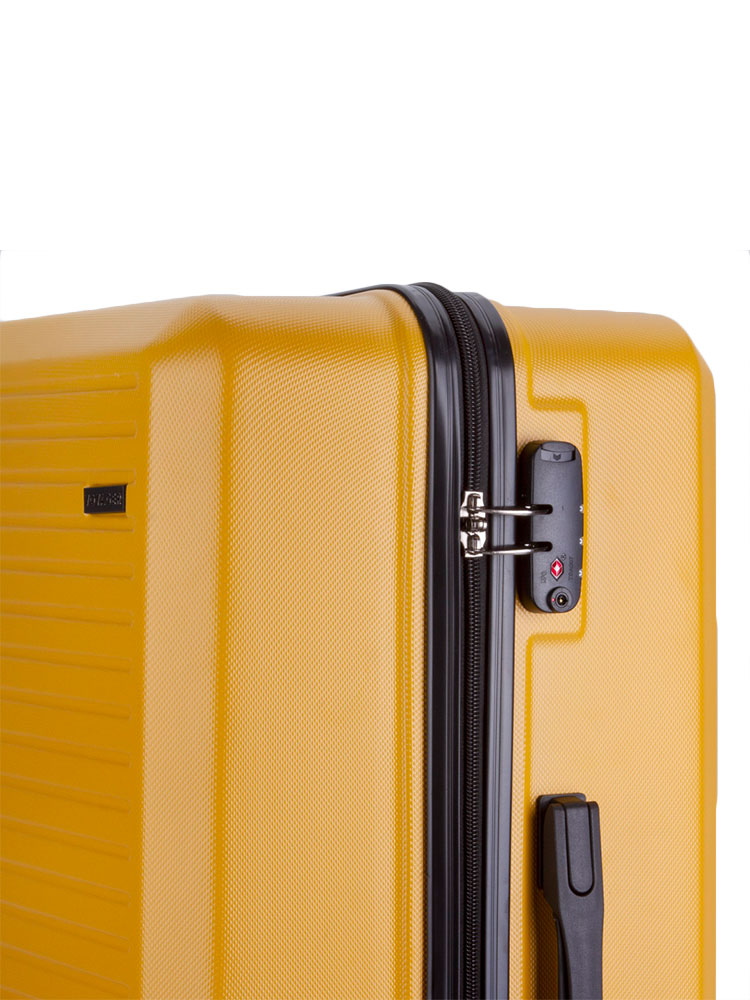 Mahe 4 Wheel Trolley Case Luggage - Yellow