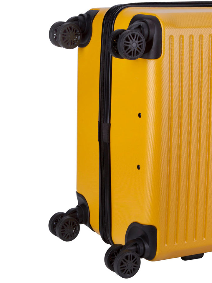 Mahe 4 Wheel Trolley Case Luggage - Yellow