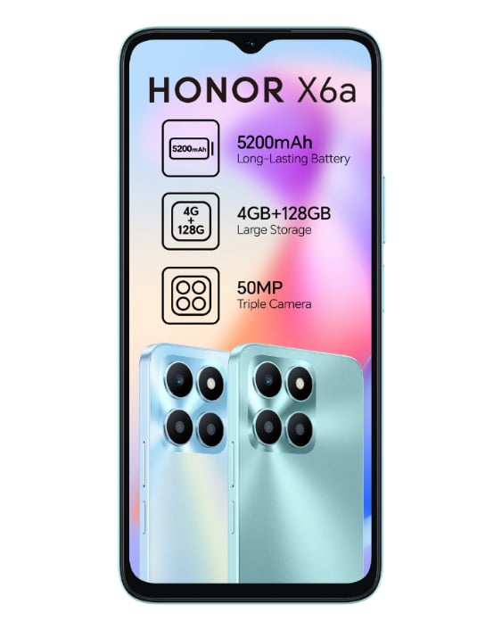 Honor X6A Dual Sim Cyan Cellphone