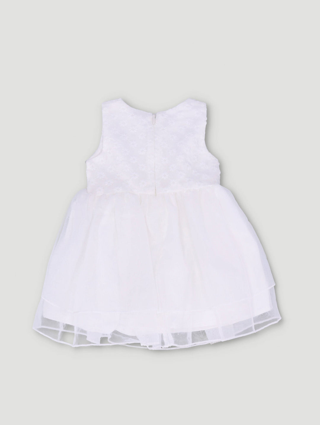 Baby Girls Anglaise Bow Dress - White